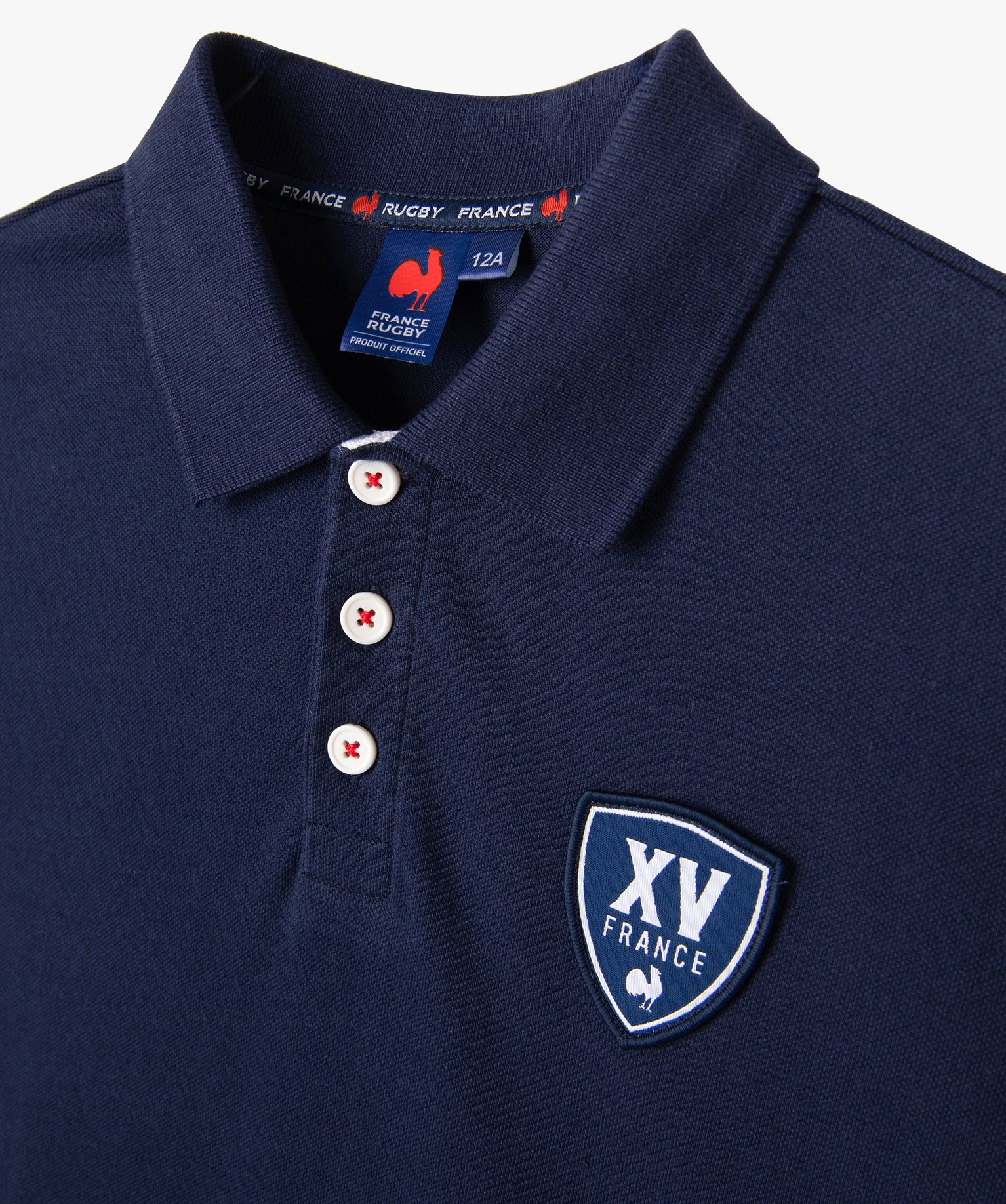 Polo officiel du XV de France à manches courtes Garçon - F... bleu | GEMO