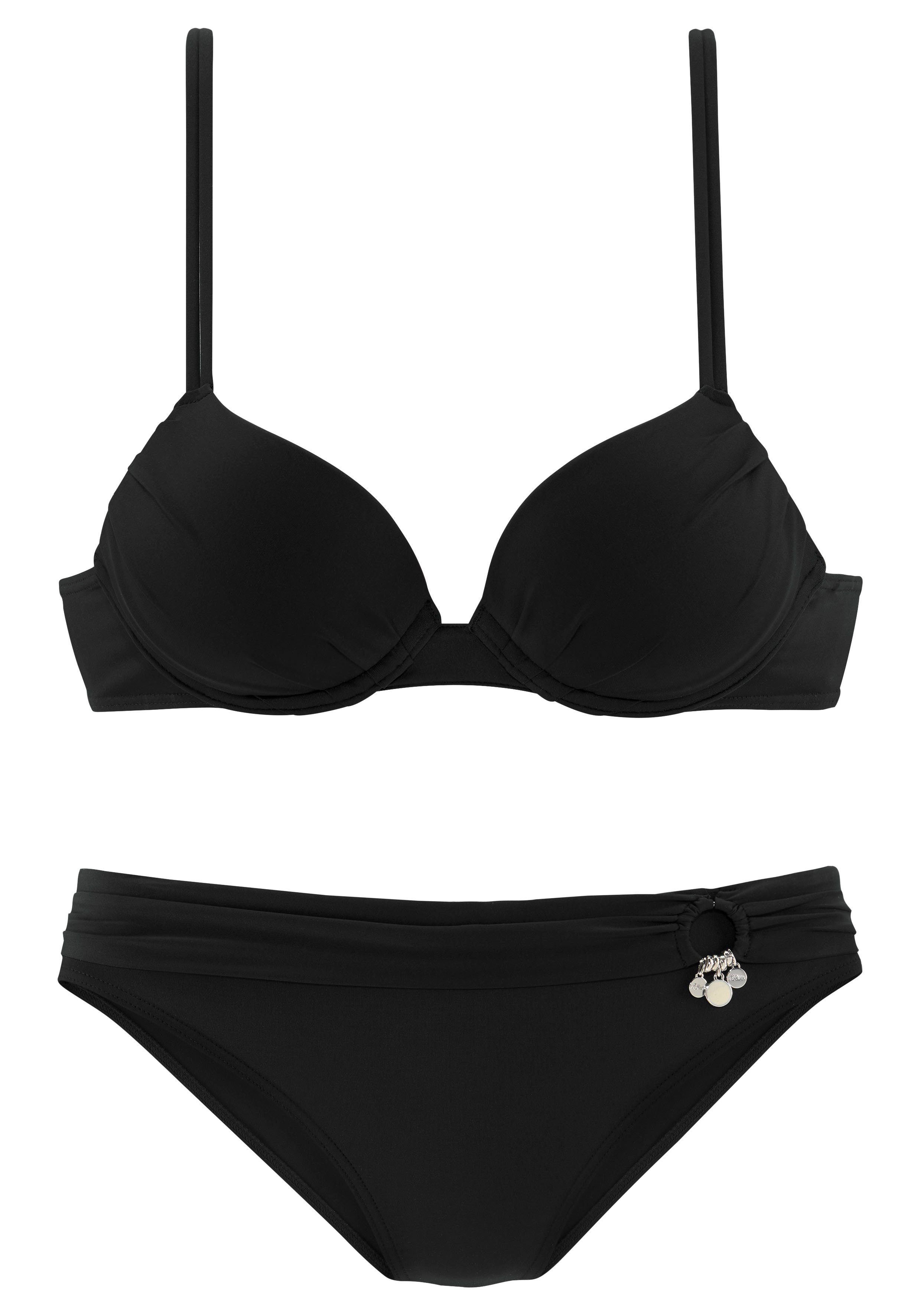 s.Oliver Push-Up-Bikini mit Zierring an der Hose