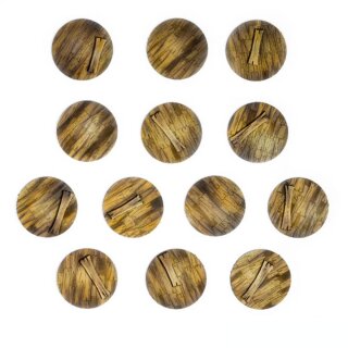 Wooden Planks 40 mm Round Base Toppers (13)