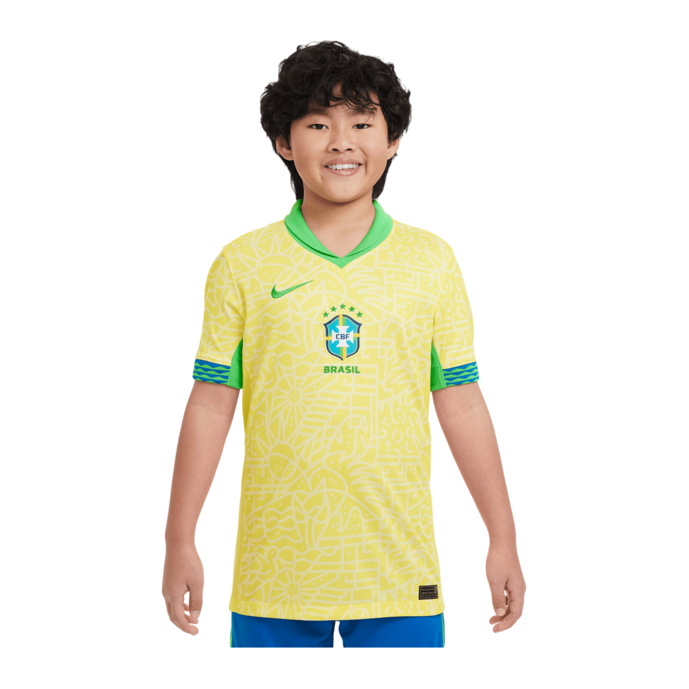 Nike Brasilien Trikot Home 2024 Kids Gelb F706