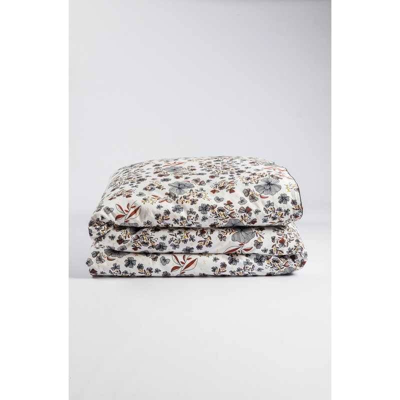 Housse de couette en Coton Bio pour lit 1 personne Flora