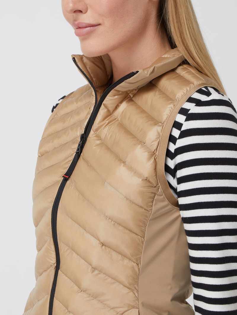 Steppweste mit Stehkragen Modell 'Palina' in beige