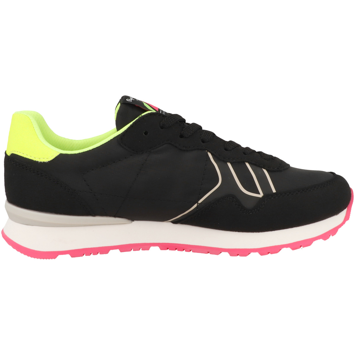 Pepe Jeans Brit Neon Sneaker Low schwarz