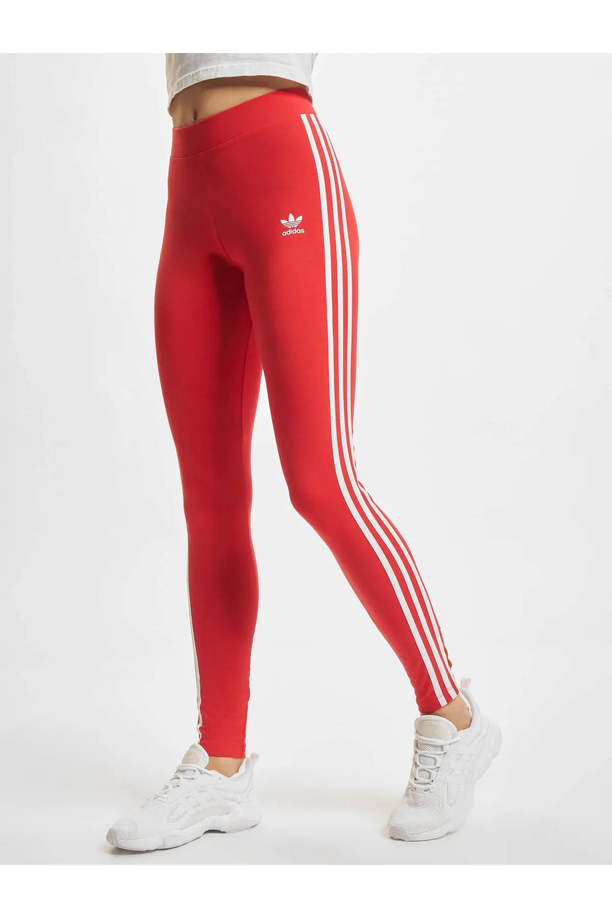 adidas  Leggings - Rot - Mittlerer Bund