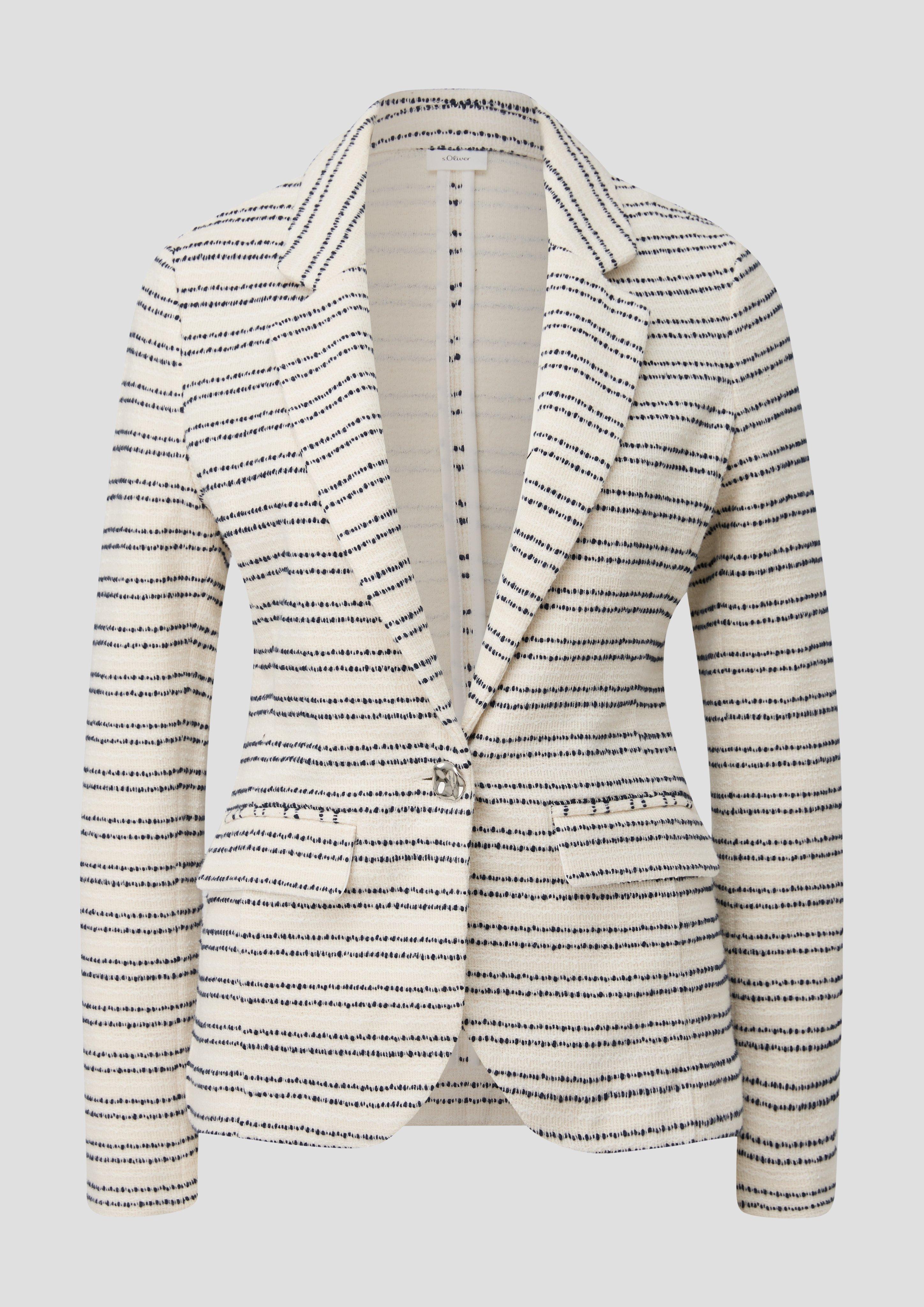 Sweatblazer mit Strukturmuster  2142628-02G3