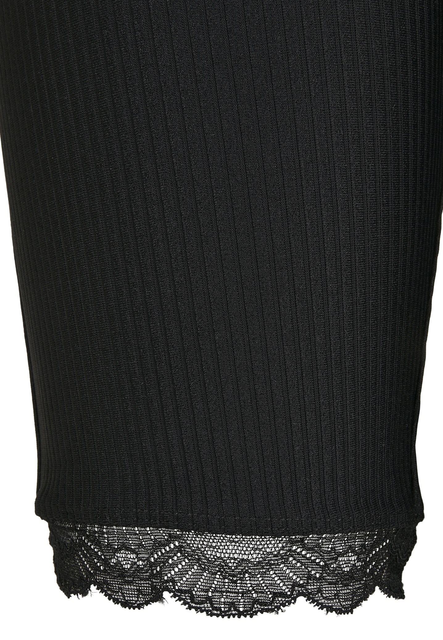 Pantalones cortos de ciclismo Urban Classics para mujer con cintura alta y bajo de encaje acanalado - Pantalones cortos