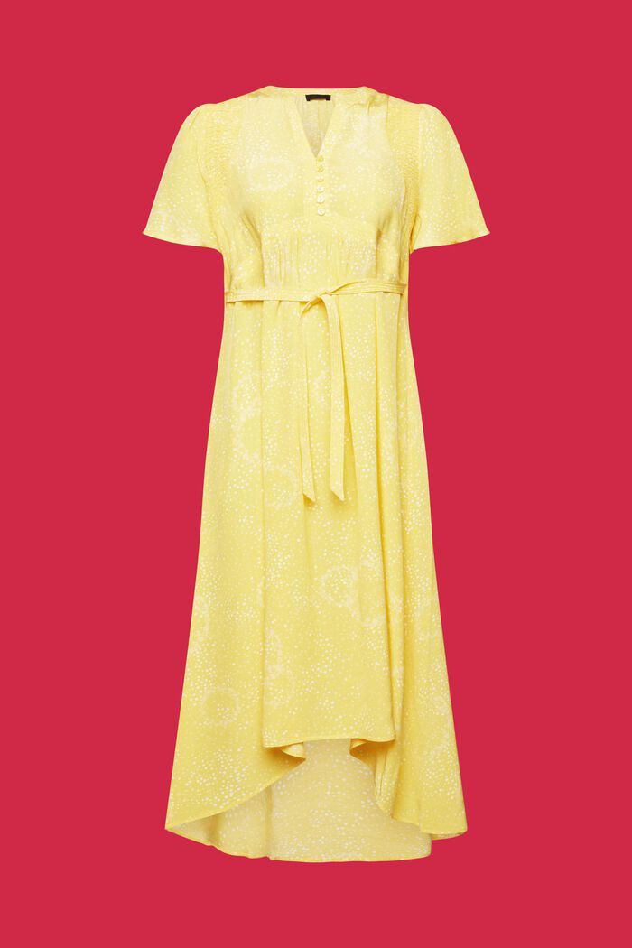 Bedrucktes Midikleid mit Bindedetail hinten