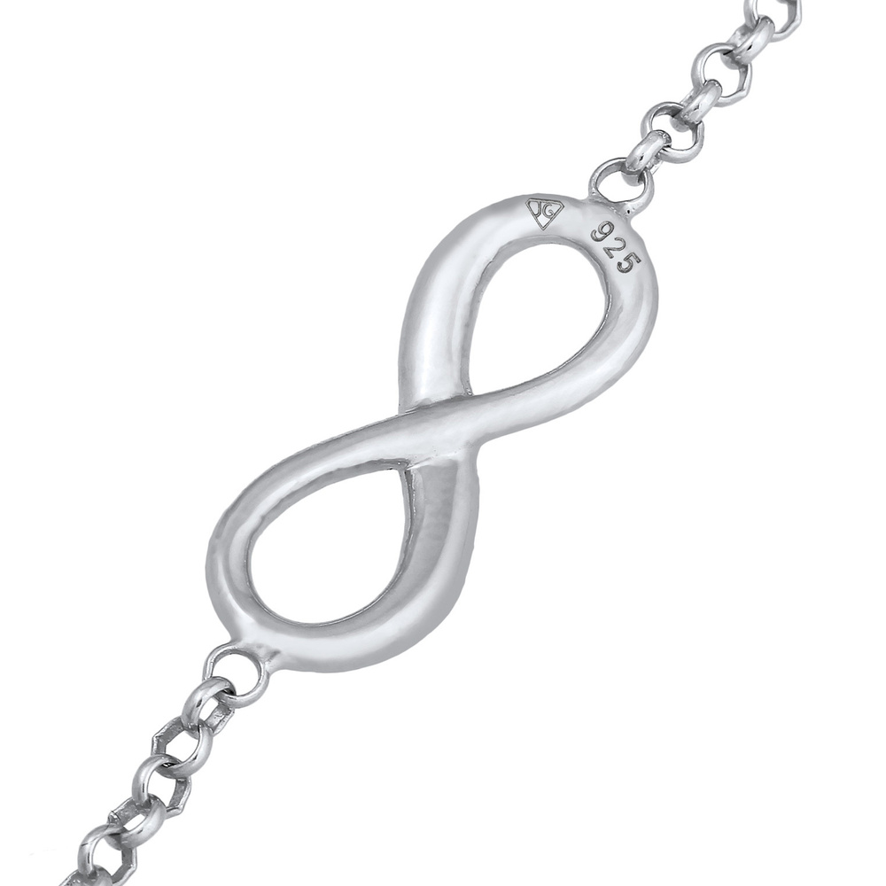 Elli Elli Bracelet Femmes Solitaire symbole d'infini avec Pierre de Lune en Argent Ste Bracelet