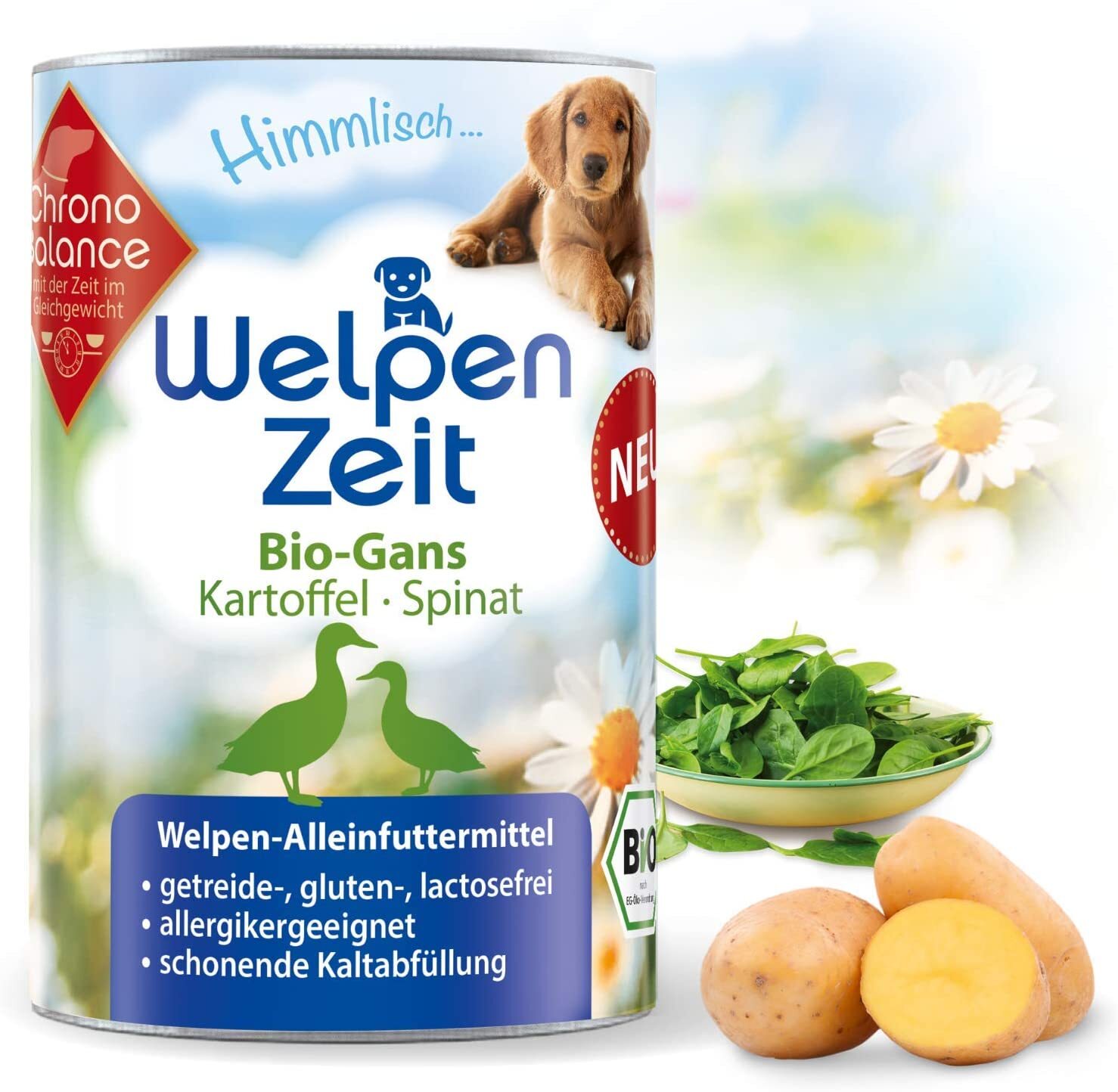 ChronoBalance Biofutter ChronoBalance Welpenfutter -Gans mit Kartoffel und Spinat 800 g