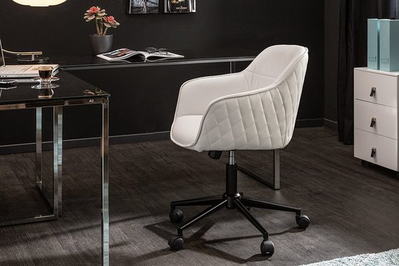 riess-ambiente Drehstuhl EUPHORIA weiß, Büro · Kunstleder · Armlehnen · höhenverstellbar · Home Office