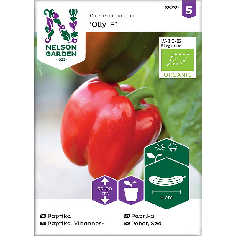 Nelson garden Frø Paprika Olly F1, organic
