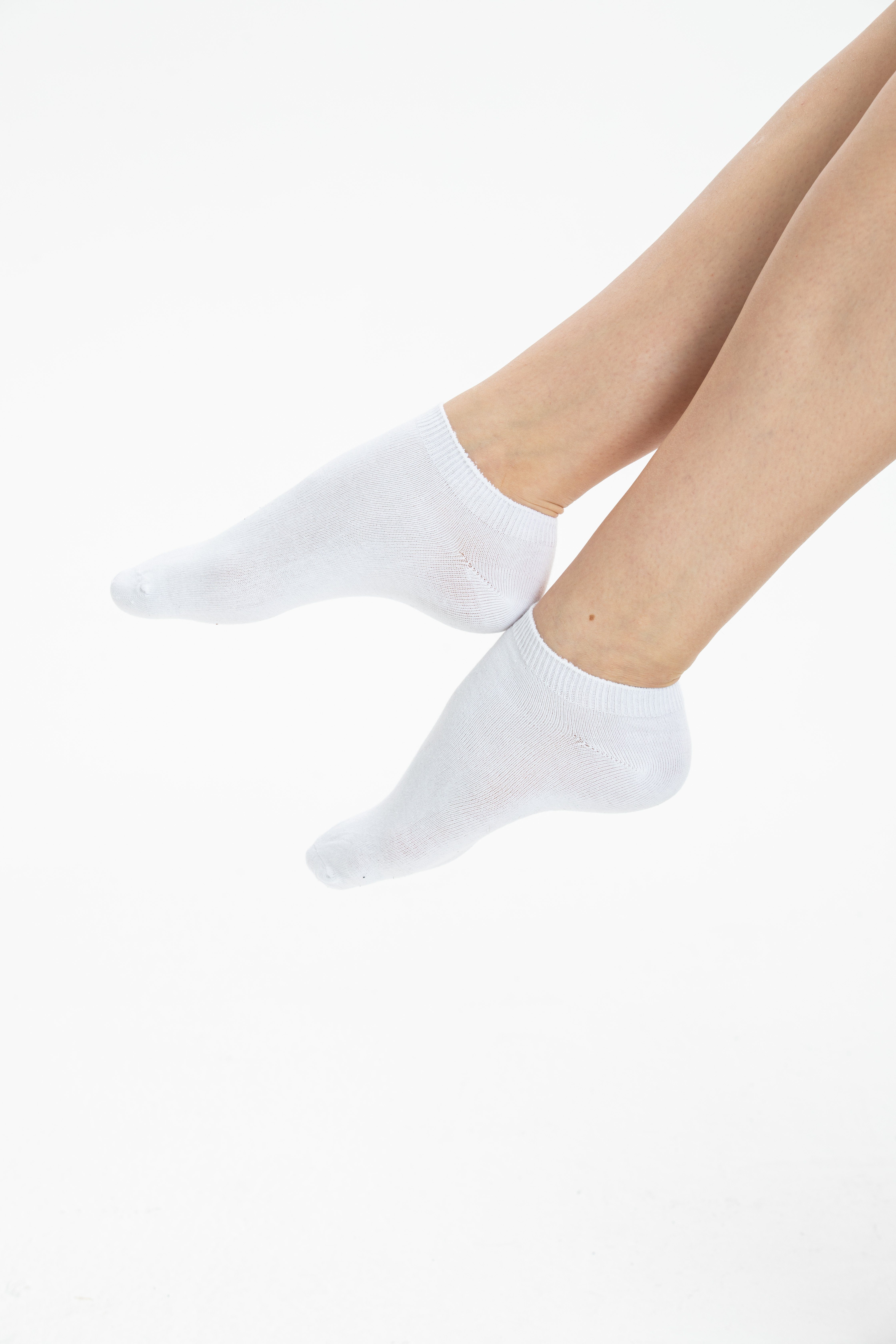 NERS Sneakersocken für Damen und Herren aus Baumwolle mit Bündchen (6-Paar, 6 Paar)