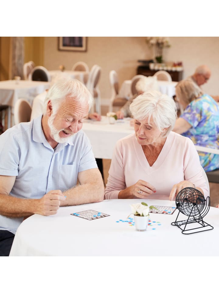 relaxdays Bingo-Spiel Set in Schwarz/ Weiß günstig kaufen onesize