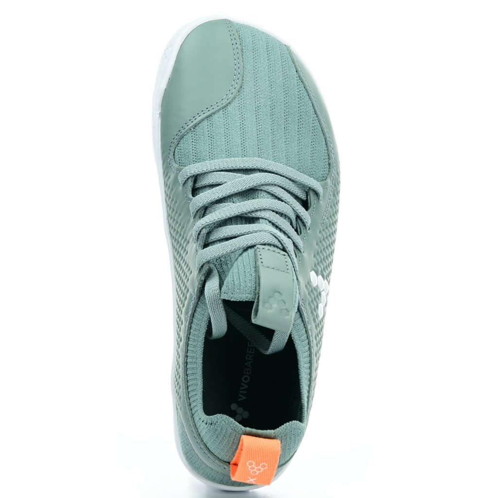 Vivobarefoot Primus Knit II J Sea Green Leather sportliche Barfußschuhe