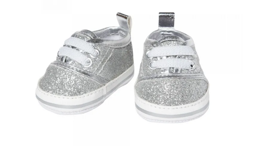 Heless - Glitzer-Sneakers, silber, Gr. 38-45 cm