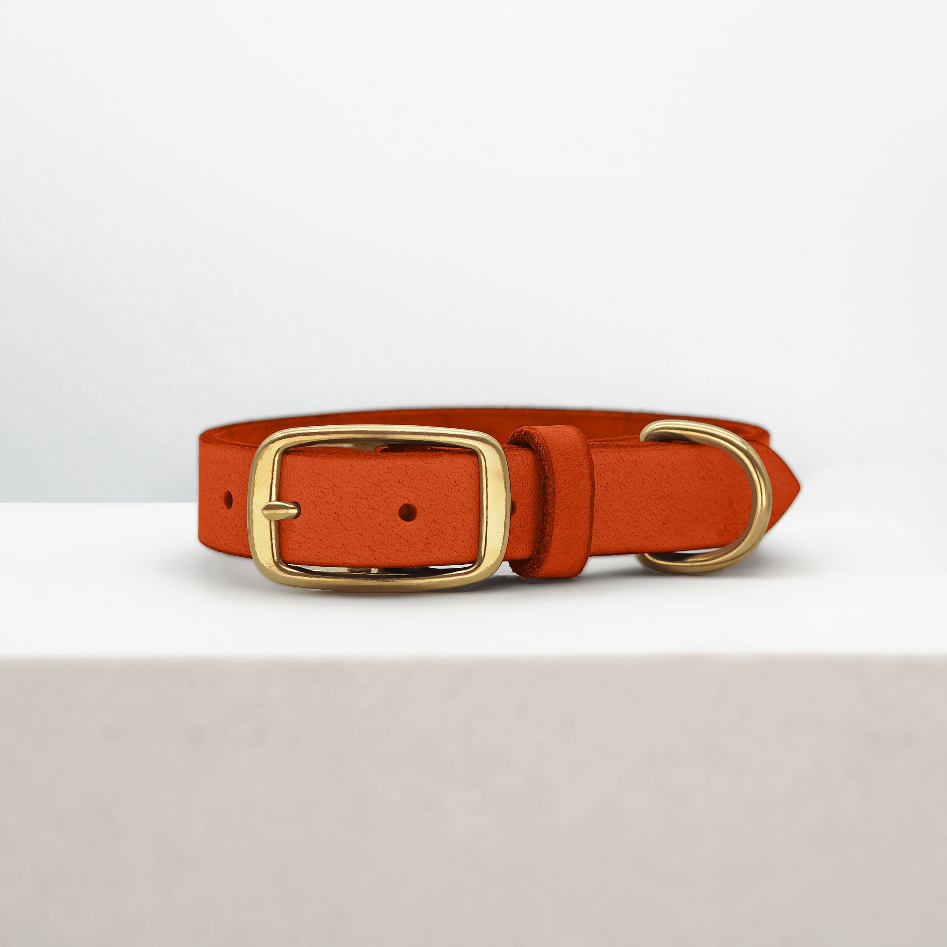THE DOG IDEA Hundehalsbänder THE DOG IDEA Leder Halsband Orange XL