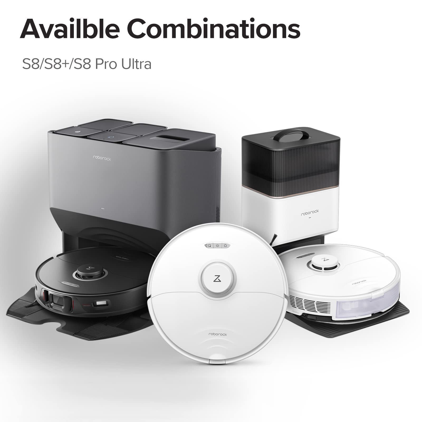 Roborock Bürste Trennbare Rubber DuoRoller-Bürste, fur S8/S8 +/S8 Pro Ultra Roboter Staubsauger