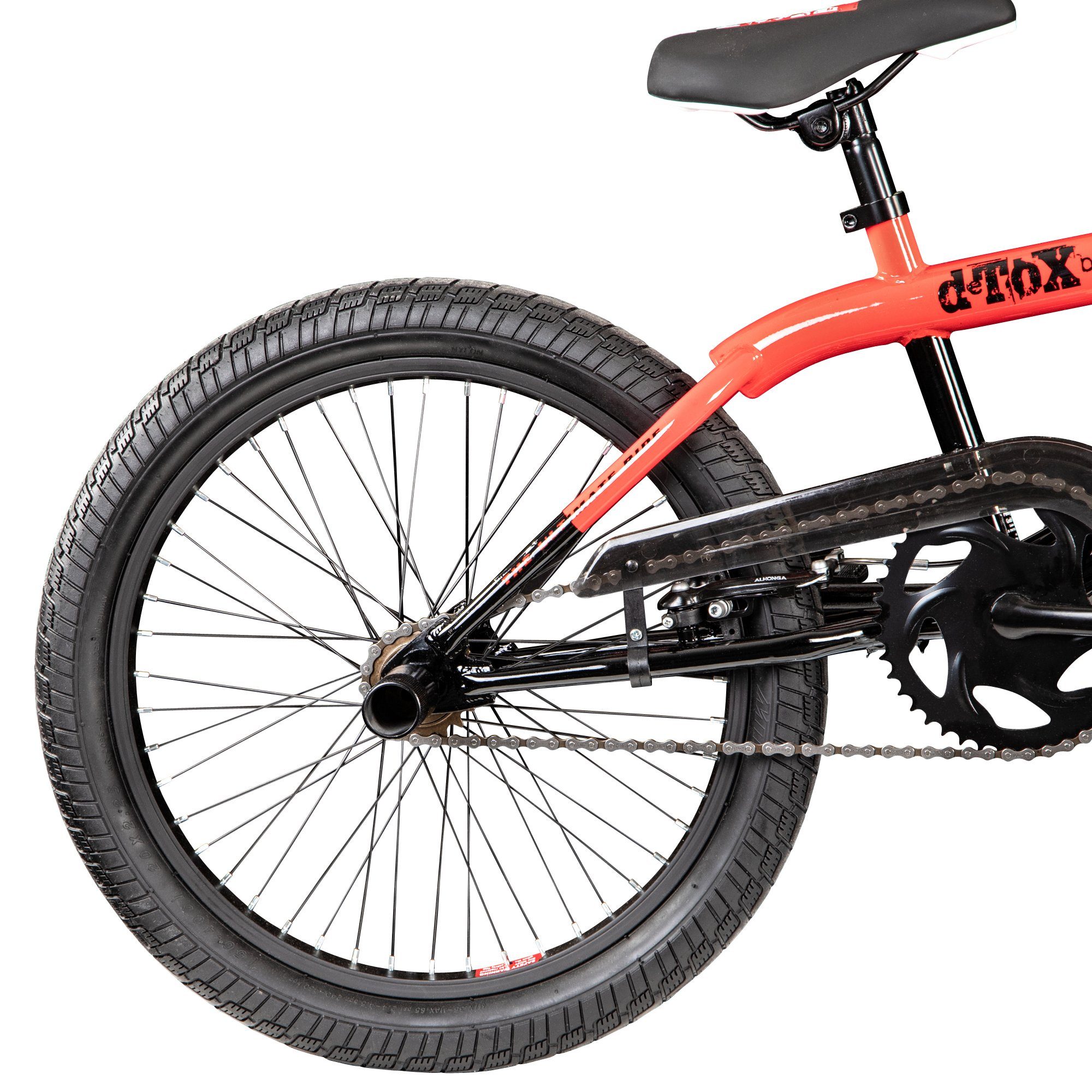 deTOX BMX-Rad Big Shaggy, 1 Gang, ohne Schaltung, BMX 20 Zoll Fahrrad ab 145 cm mit 4 Pegs und 360° Rotor unisex Jugend
