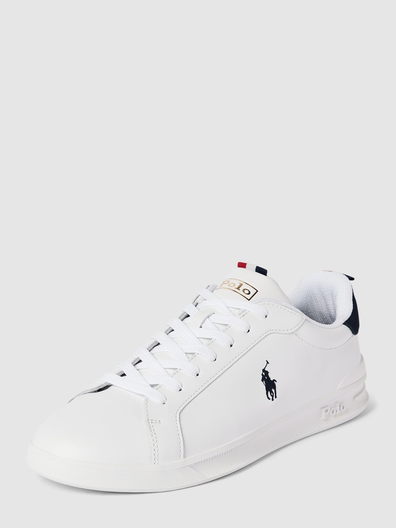 Sneaker aus echtem Leder in weiß