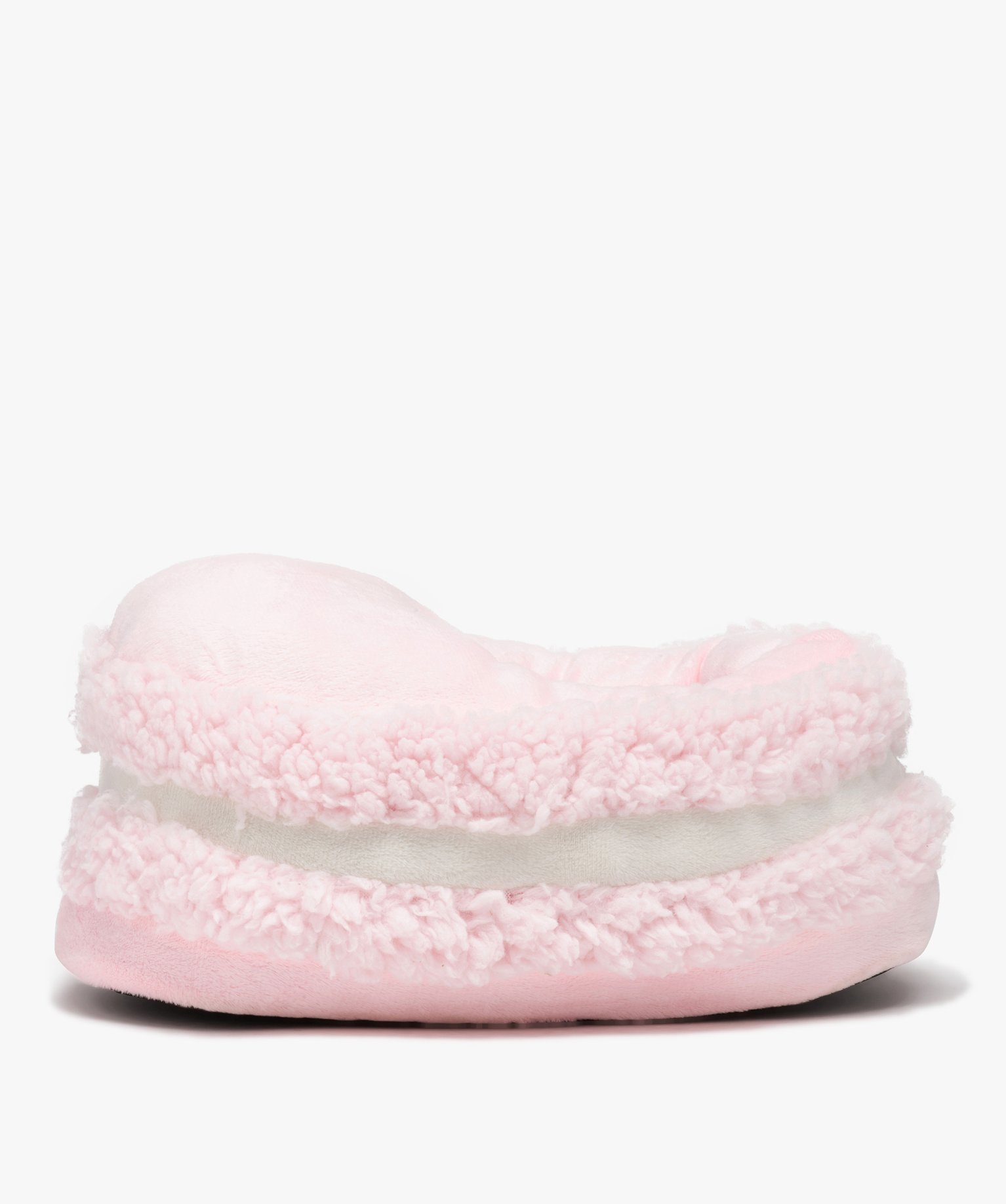 Chaussons femme volumineux en forme de macaron multicolore | GEMO
