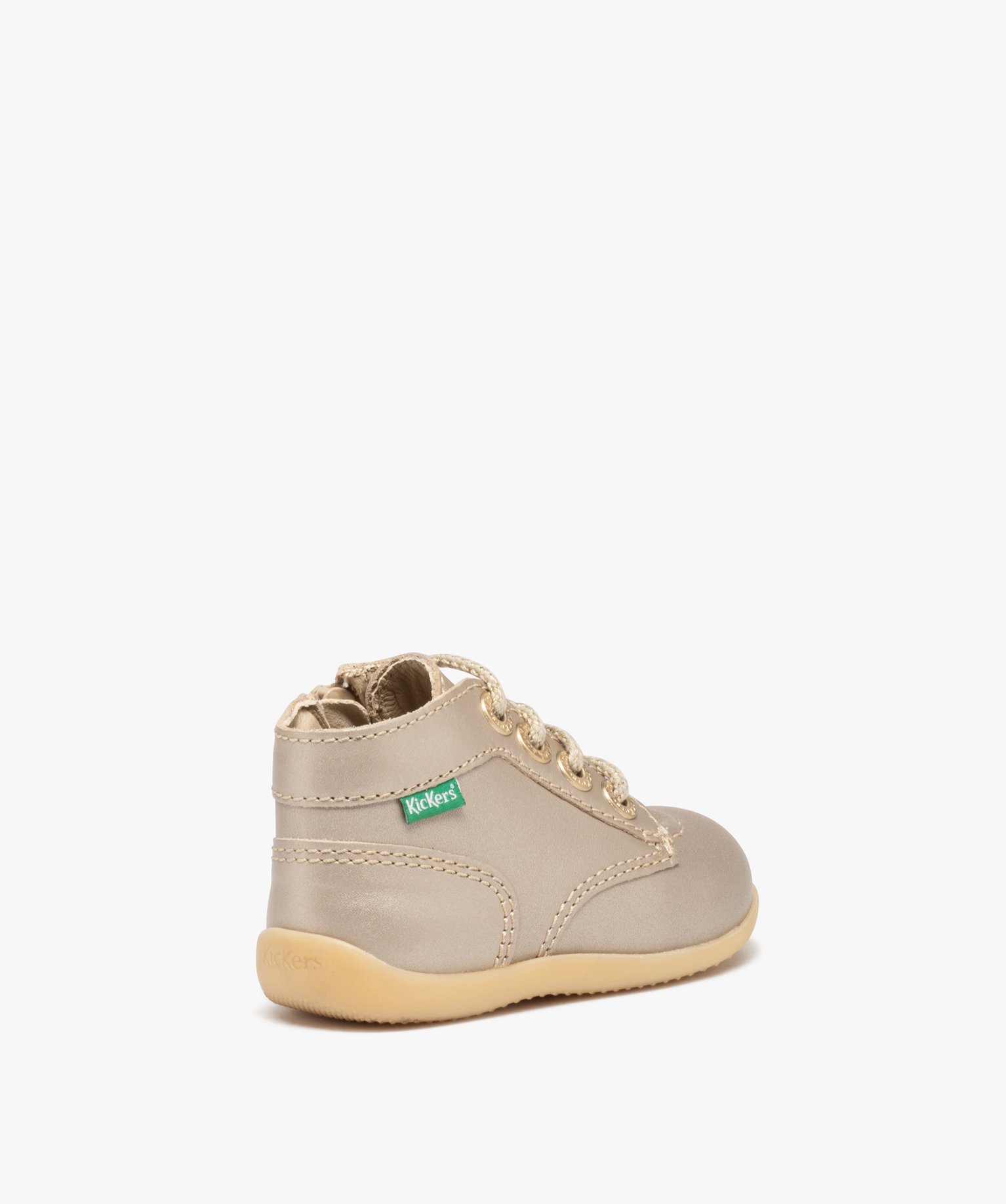 Chaussures premiers pas bébé fille en cuir imprimé fleuri... or | GEMO