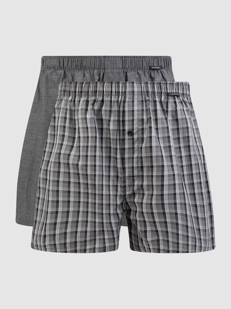 Boxershorts aus Baumwolle im 2er-Pack in schwarz