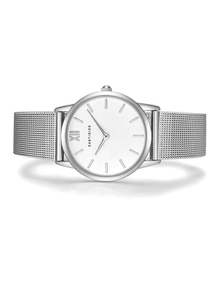 Eastside NY Damen Quarzuhr silber Edelstahl silber in silber günstig kaufen 20 cm