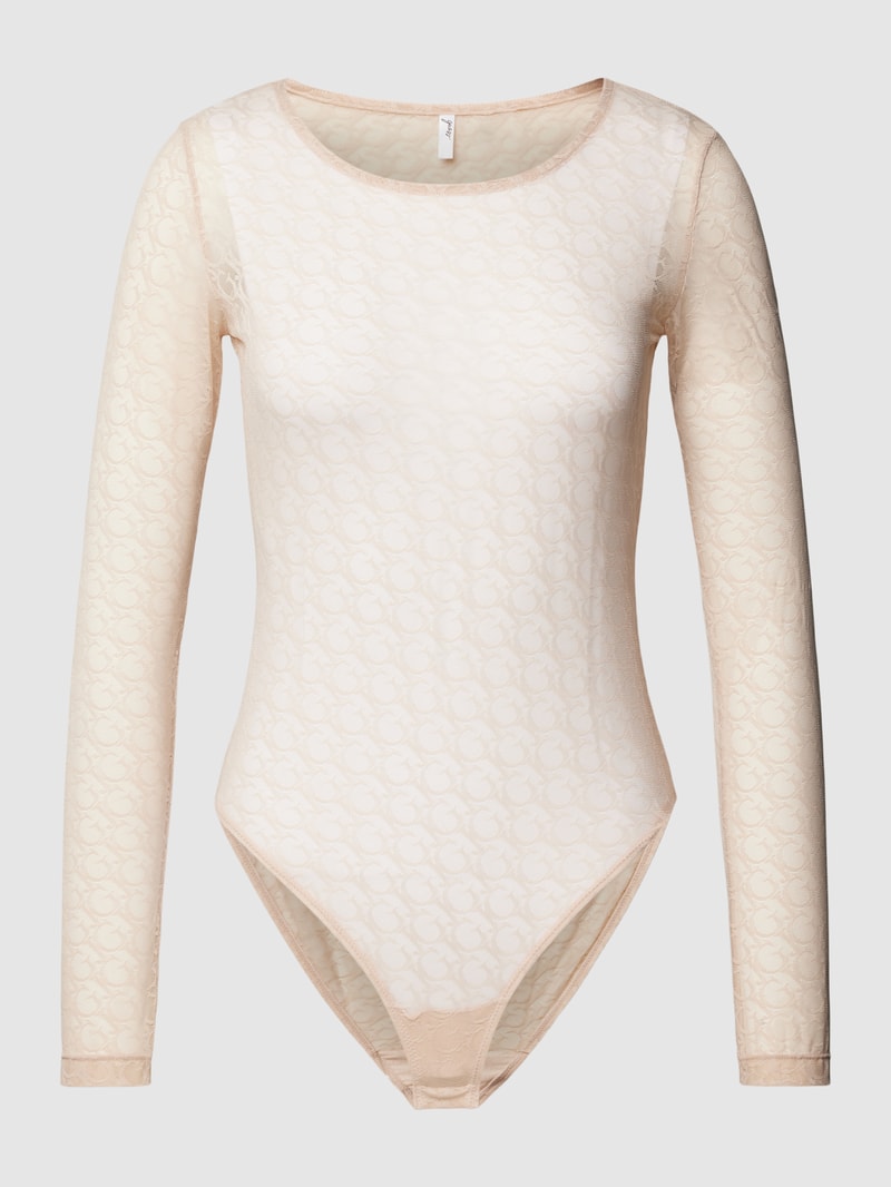 Body mit langen Ärmeln Modell 'EDYTHA' in beige