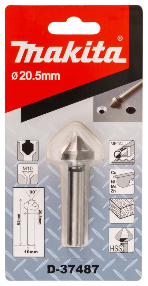 Makita Zubehör D-37487 Senkbohrer 20,5 x 63 mm 3-Schnitt