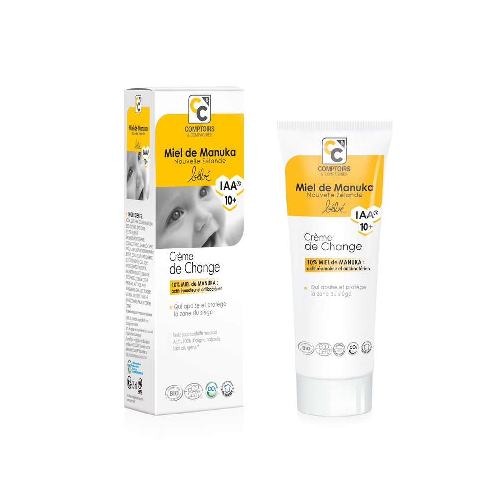 comptoirs et compagnies CRÈME DE CHANGE CERTIFIÉE BIO 10% MIEL DE MANUKA IAA10+ CREME DE CHANGE