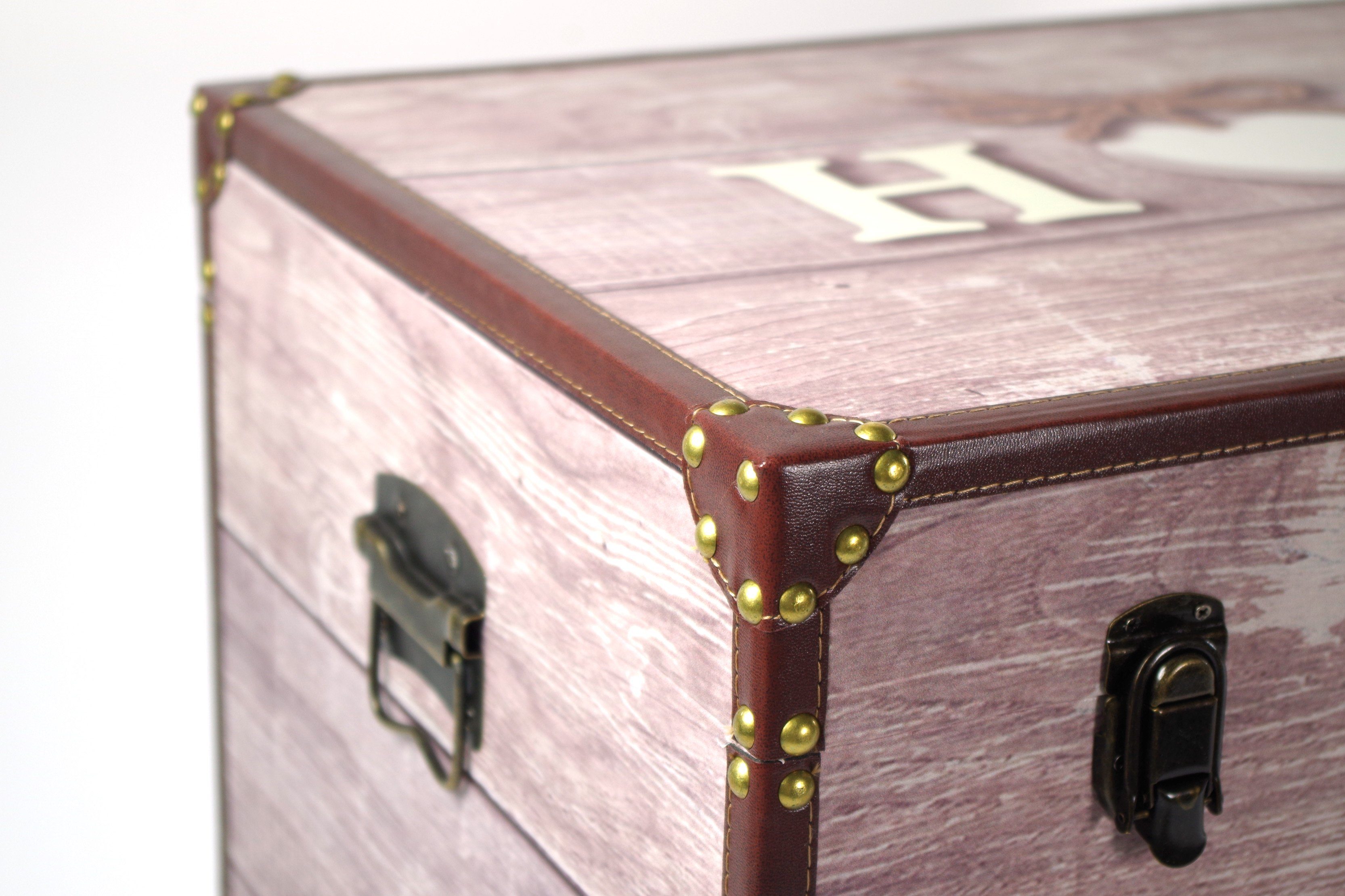 Kobolo Truhe Kiste Aufbewahrungsbox HOME 68x42x40cm