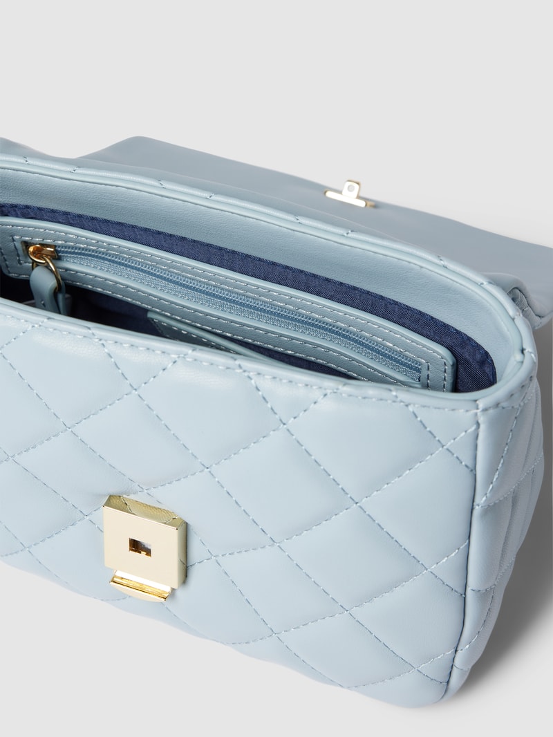 Tote-Bag mit Label-Applikation Modell 'OCARINA' in bleu