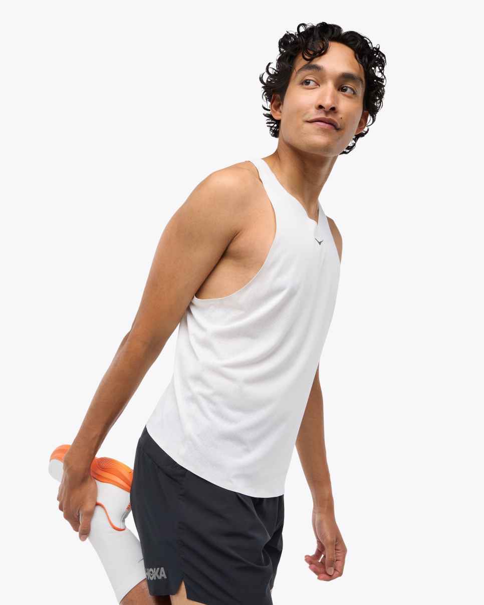 Race Day Singlet White
