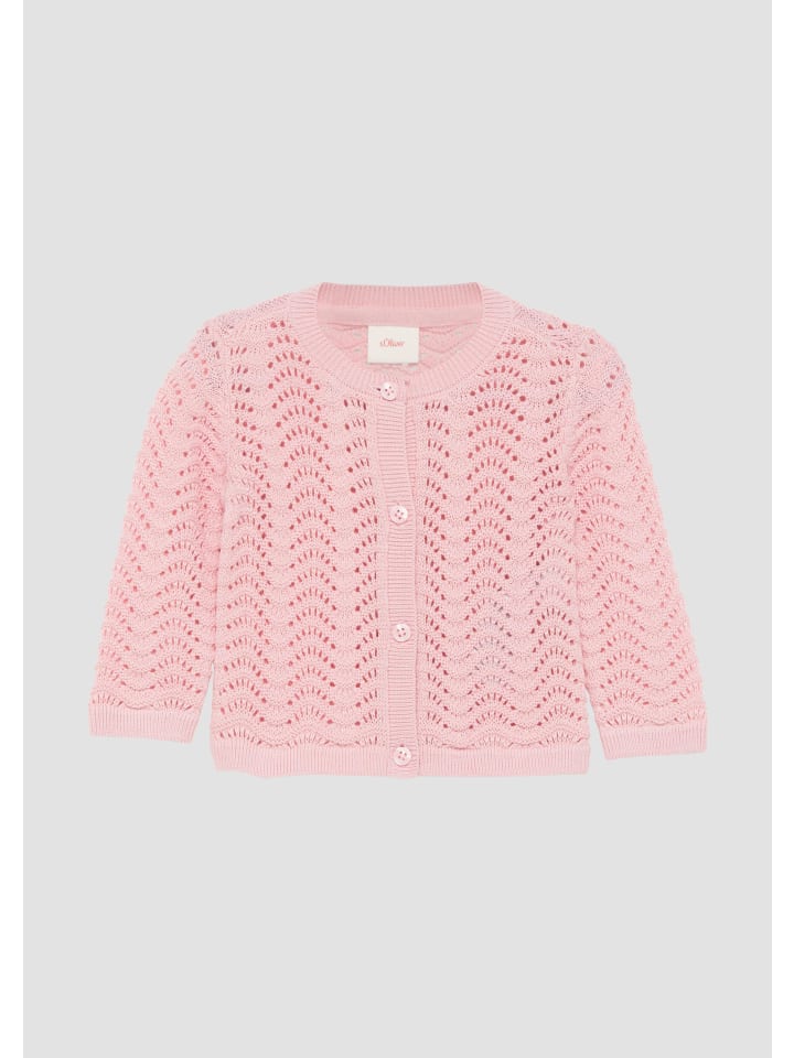 s.Oliver Strickjacke langarm in Pink günstig kaufen