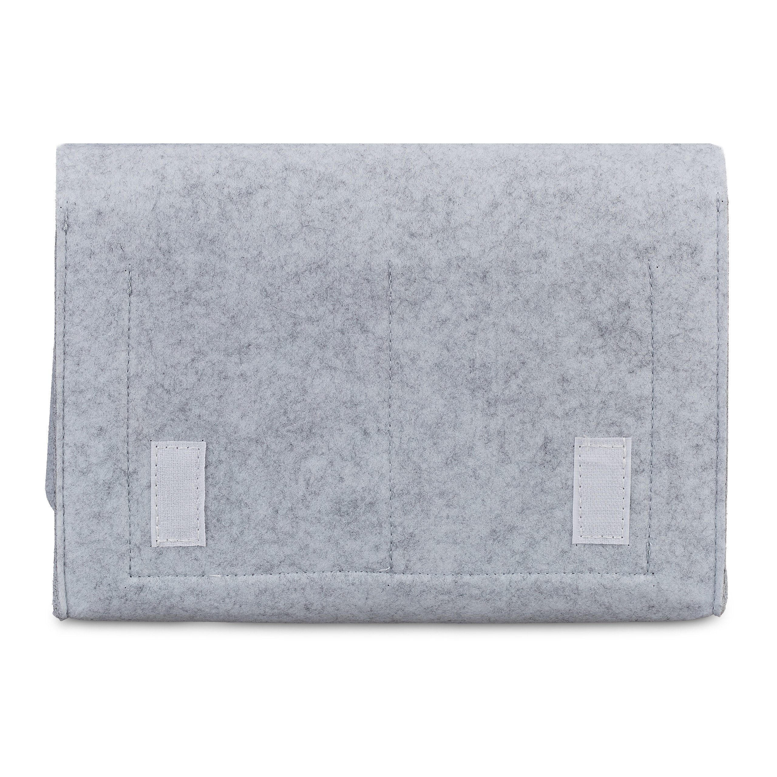 relaxdays Betttasche Betttasche mit Klettverschluss, hellgrau