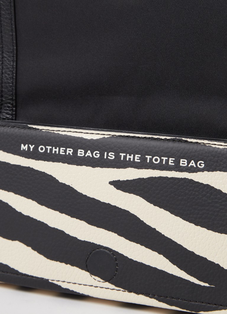 Geantă de umăr Marc Jacobs The Snapshot din piele cu imprimeu zebră