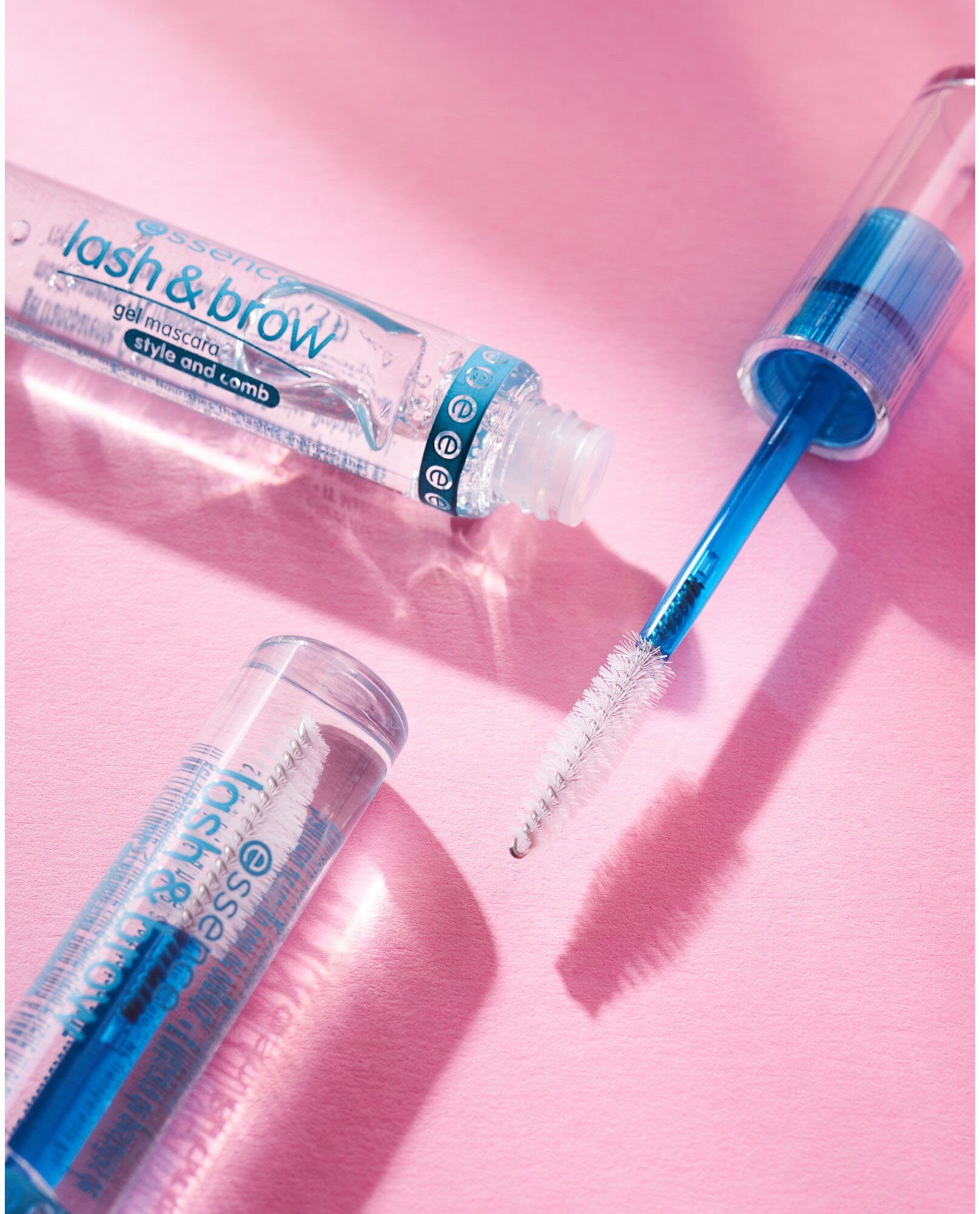 Essence Mascara lash & brow gel, 3-tlg., Wimperntusche und Augenbrauen-Gel, pflegend