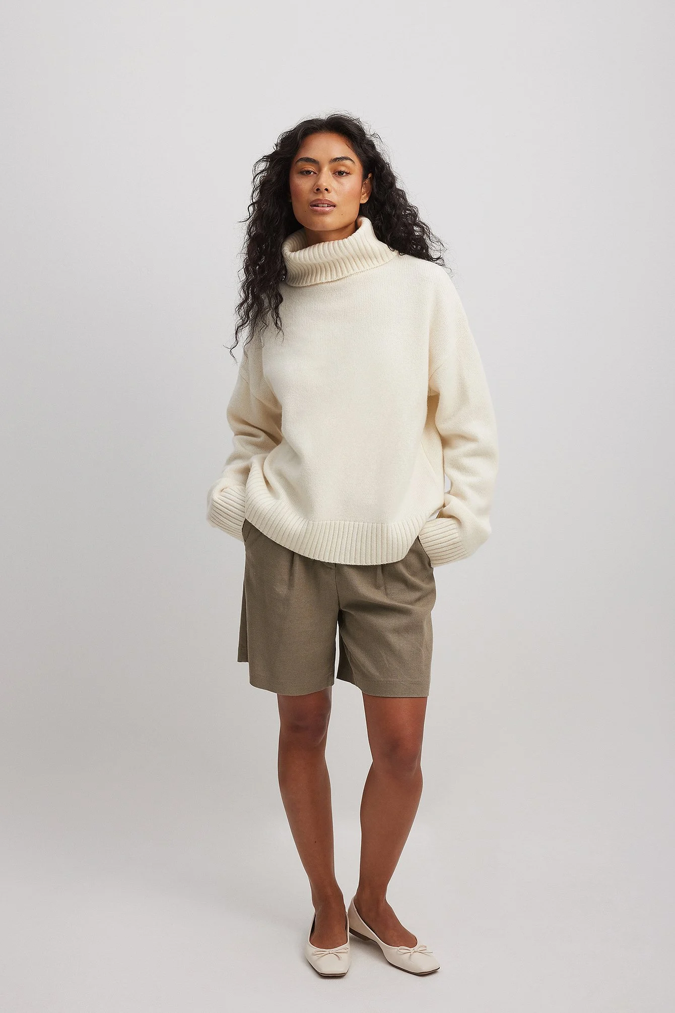 Rollkragenpullover aus Wolle