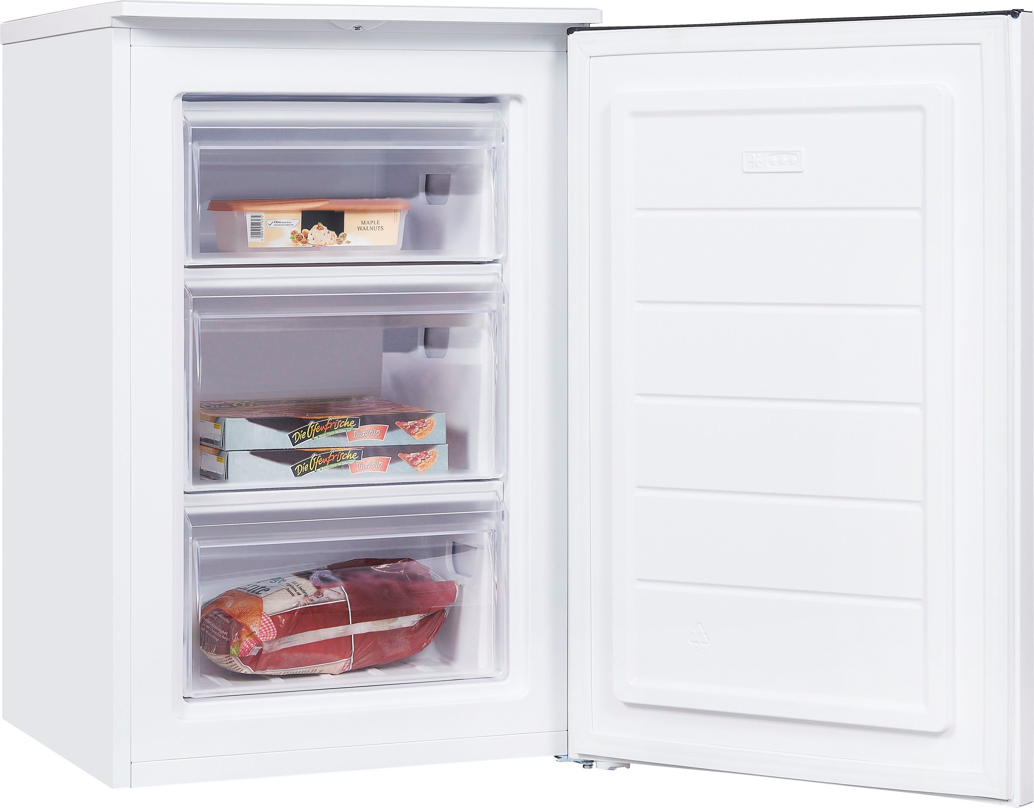 exquisit Gefrierschrank GS81-040C weiss, 85,5 cm hoch, 54,5 cm breit