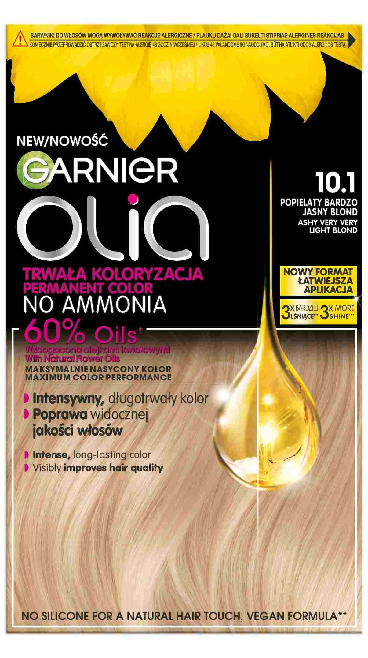 Garnier Olia plaukų dažai 10.1 pelenų, labai labai šviesūs