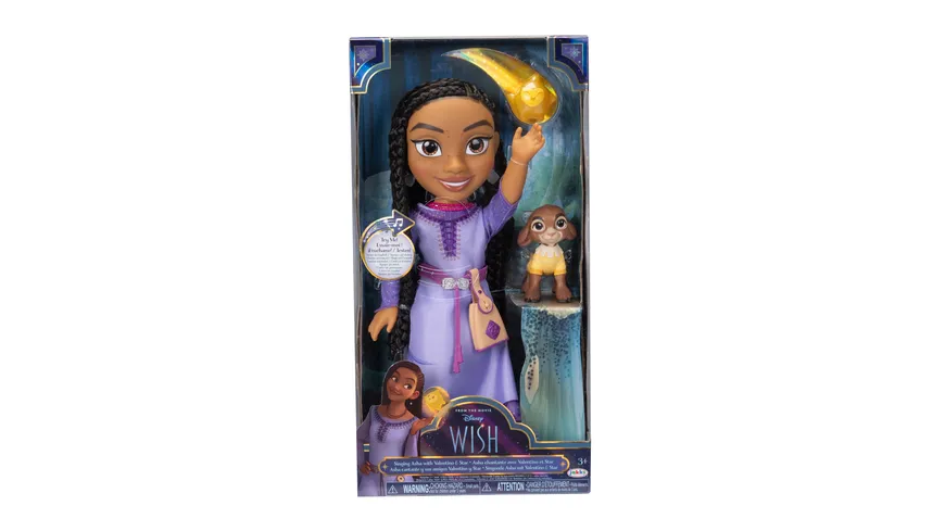 Jakks Pacific -  Wish - Asha Funktionspuppe 38cm mit Valentino und Stern
