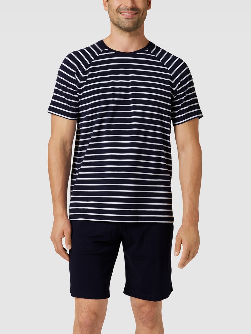 Pyjama mit Stretch-Anteil in dunkelblau
