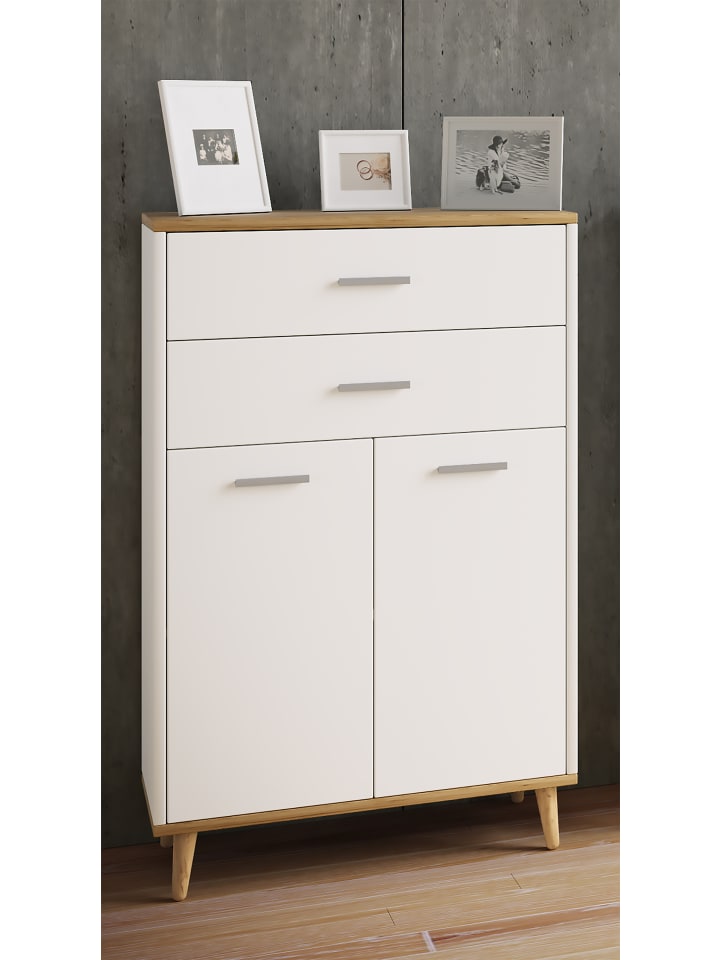 VCM  Holz Badmöbel Sideboard Kommode Bad Schrank Landos in Weiß / Honig-Eiche günstig kaufen onesize