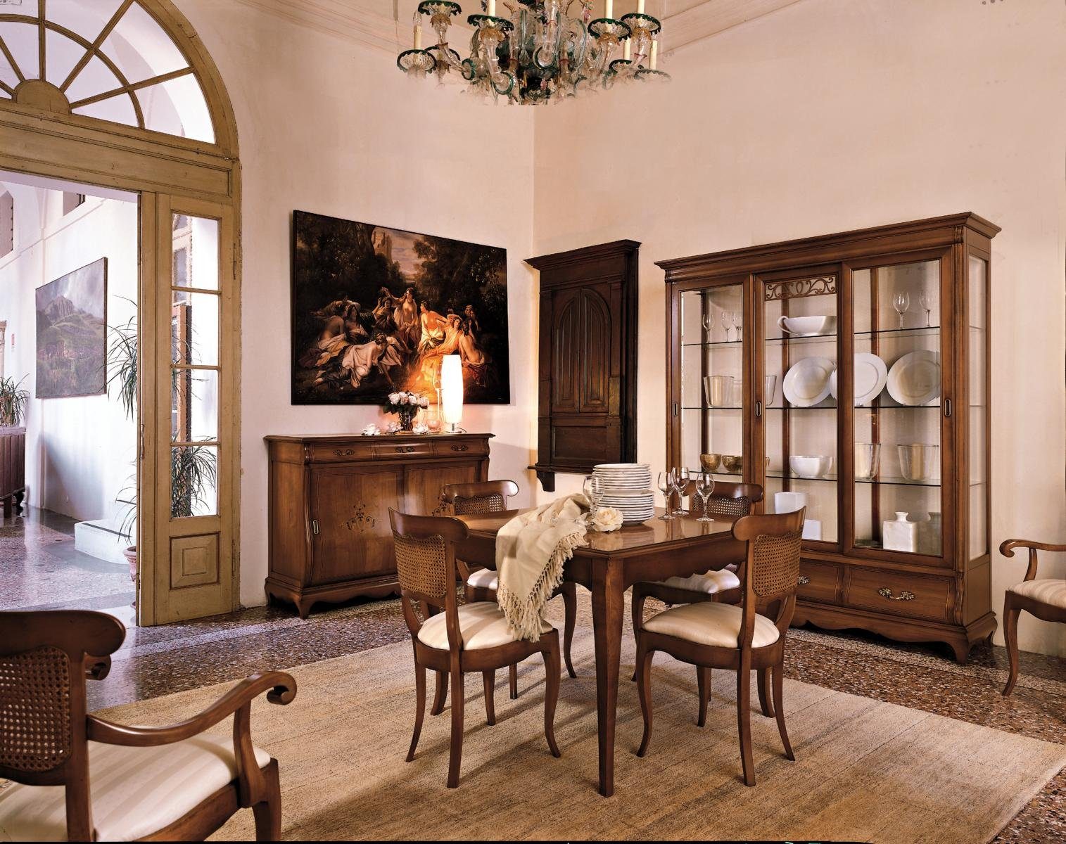 JVmoebel Esszimmer-Set, Esszimmerstuhl Set Tisch 5 tlg. Esszimmer Set Tisch + 4 Stühle