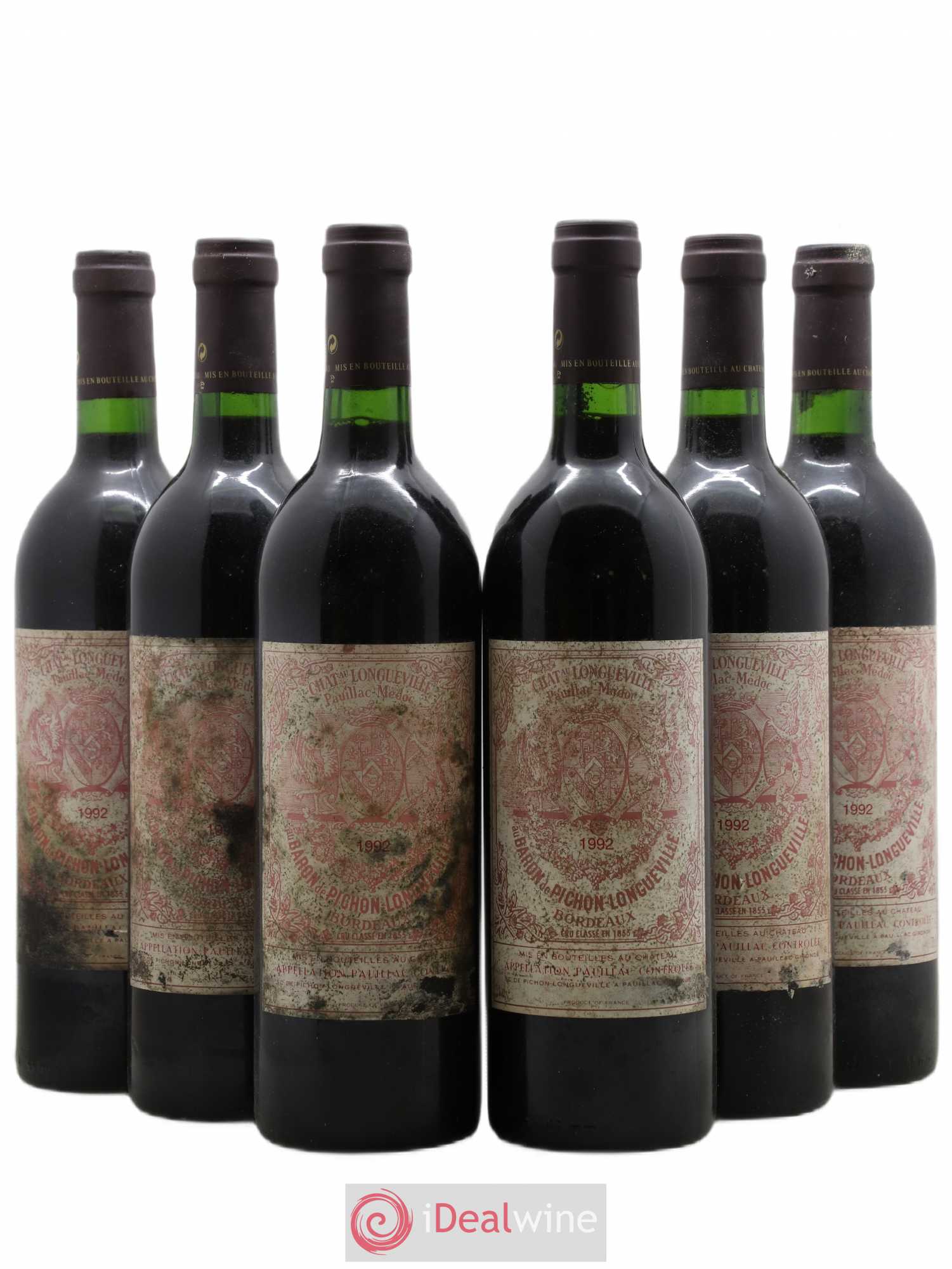 Pichon Longueville Baron 2ème Grand Cru Classé  1992 - Lot de 6 Bouteilles