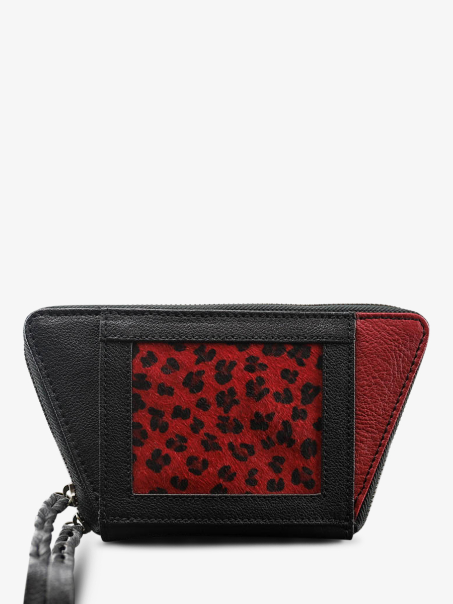 LePortefeuille Emma Léopard - Noir / Rouge