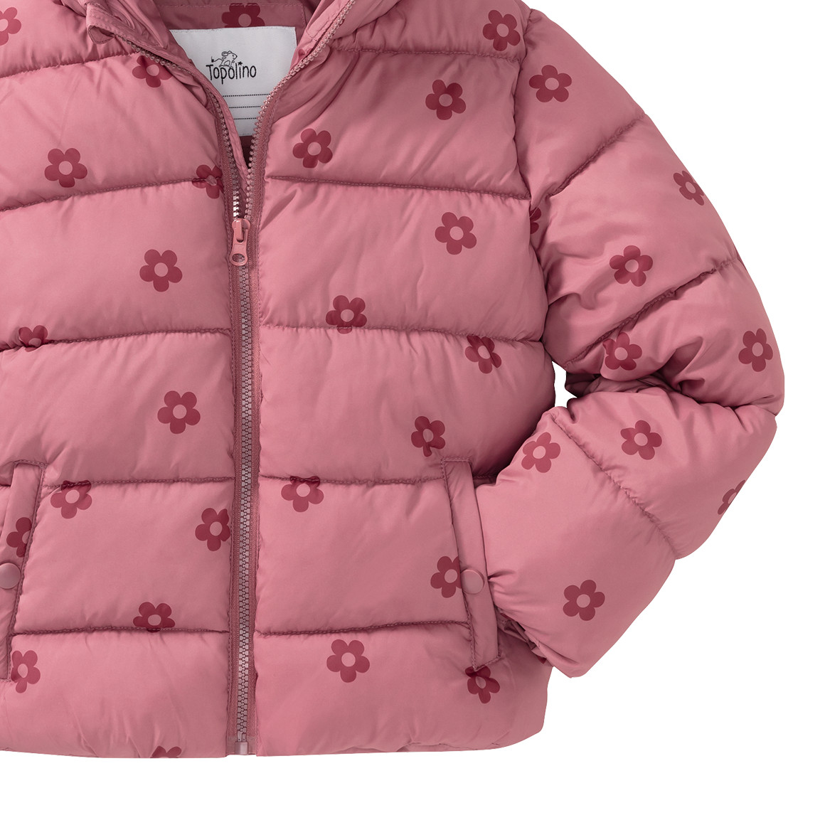 Mädchen Steppjacke mit Blumen-Allover