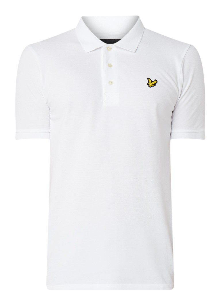 Tricou polo slim fit Lyle & Scott din bumbac piqué cu logo.
