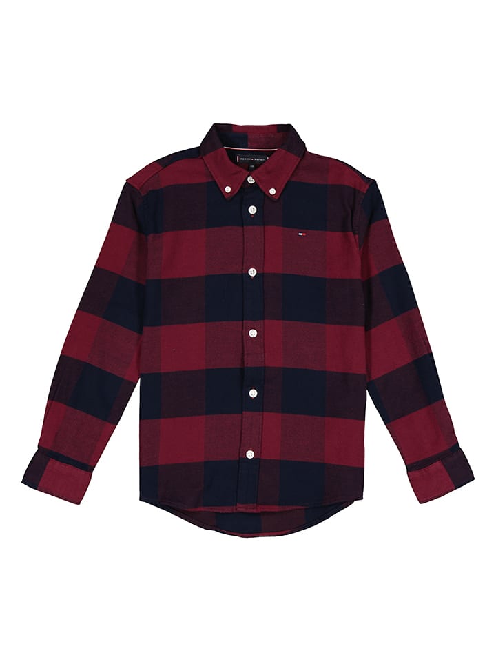Tommy Hilfiger Hemd in Rot/ Schwarz günstig kaufen