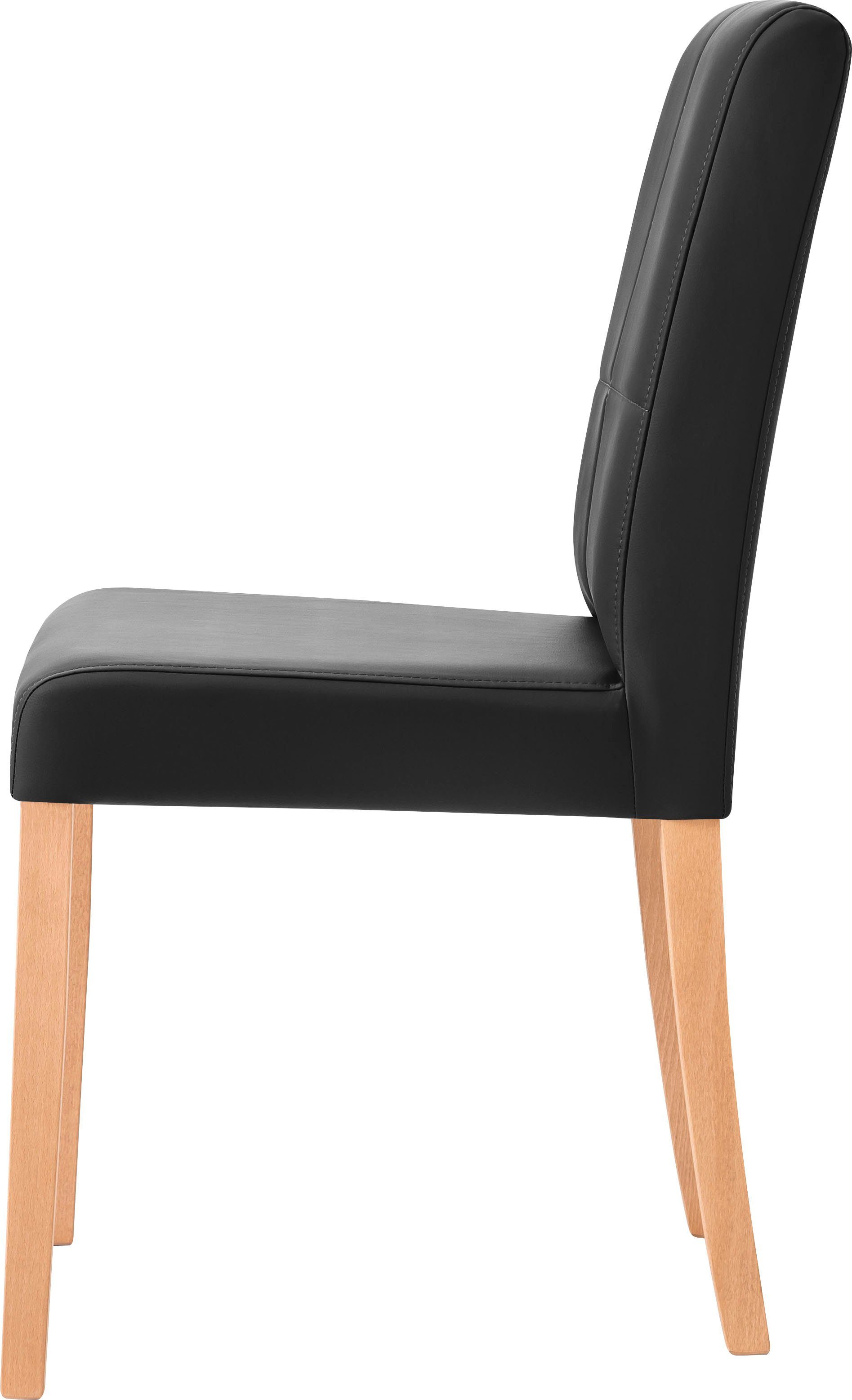 Home affaire 4-Fußstuhl Sofi (Set, 2 St), Gestell Buche Massivholz lackiert